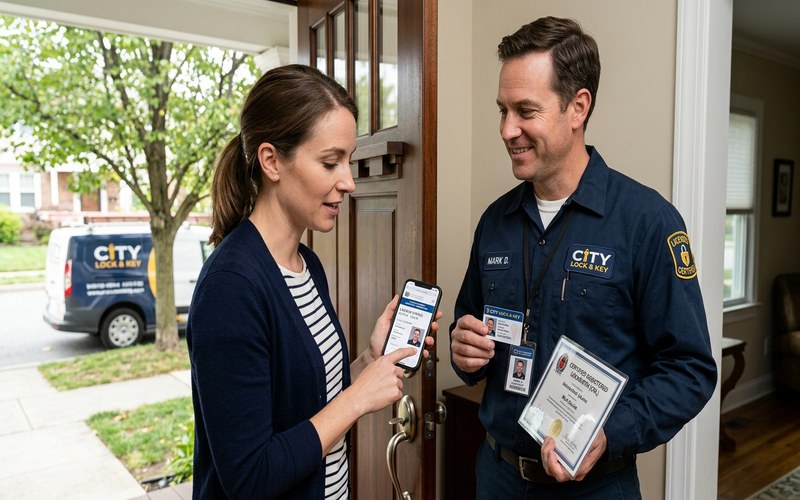 Checking locksmith license number on a state website