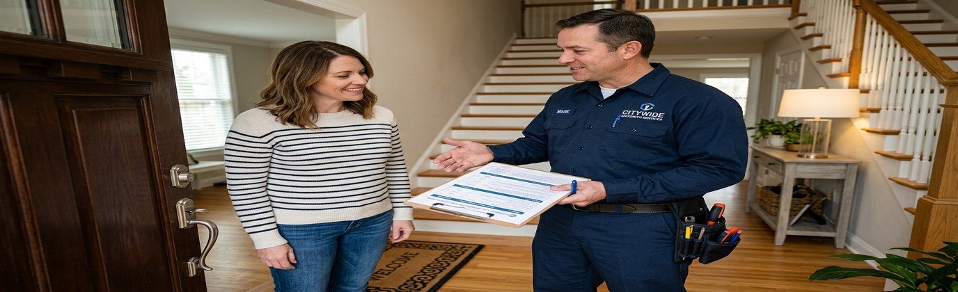 Locksmith service pricing guide hero -- deep navy gradient