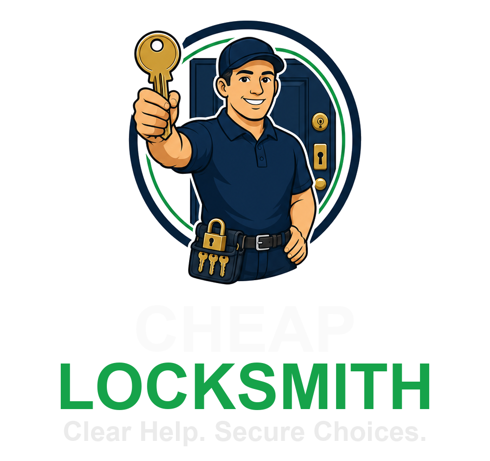 Cheap Locksmith mascot logo